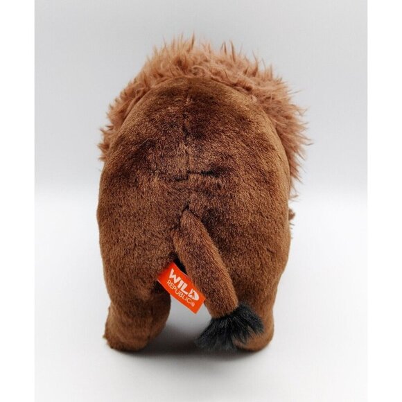 Wild Republic Buffalo Bison Plush Brown Realistic Stuffed Animal 13" Long - Picture 4 of 5